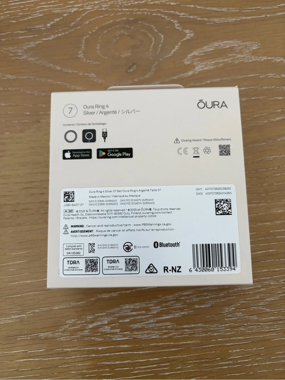 Brand New Oura Ring 4 Smart Ring - Silver